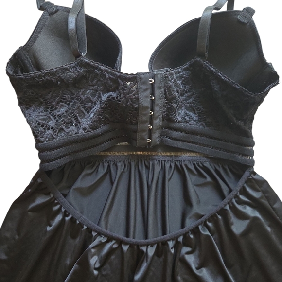 Zivame Sundown Floral Lace Gentle Lift Babydoll Lingerie - Black ~ Small - Picture 5 of 7